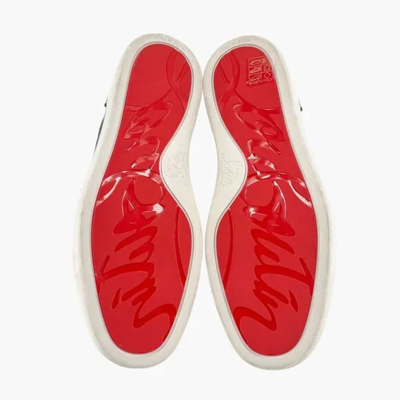 Christian Louboutin Louis Strass Sneaker Size 39 US 9 Navy Blue High Top Crystal - Picture 14 of 14